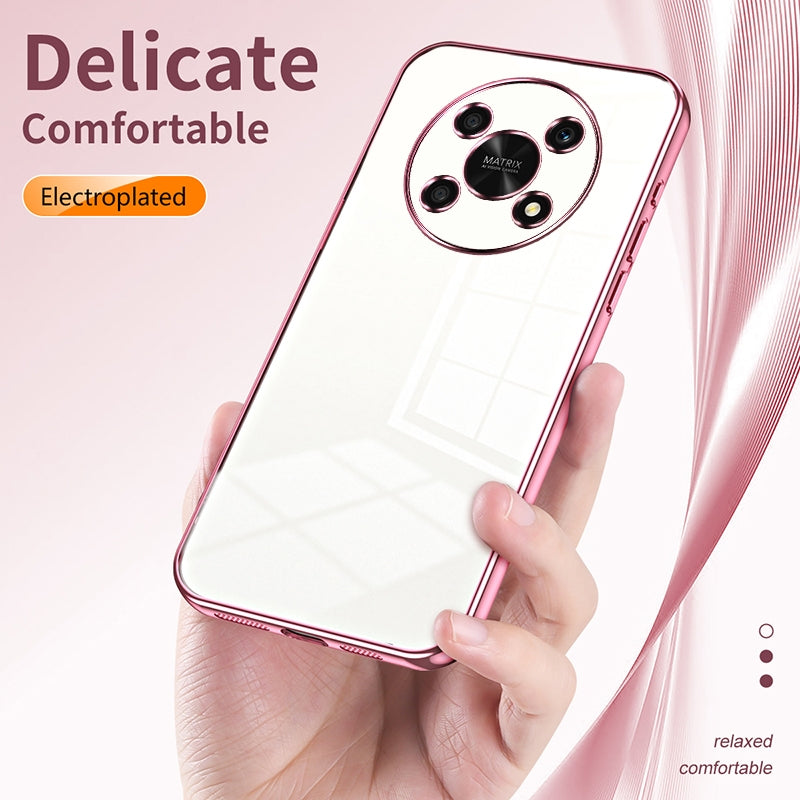 Honor X30 Phone Case with Transparent Plating and Fine Hole Design: Crystal Clear & Scratch-Resistant