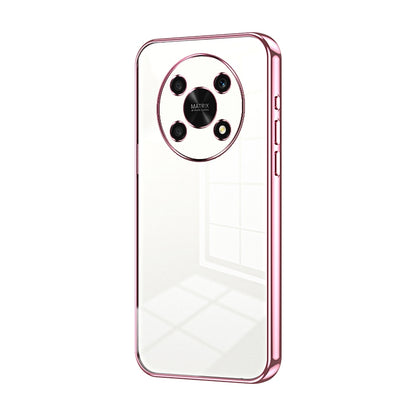 Honor X9 5G Phone Case with Transparent Plating and Fine Hole Design: Crystal Clear & Scratch-Resistant