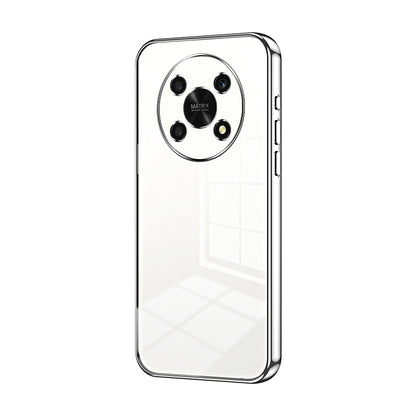 Honor X9 5G Phone Case with Transparent Plating and Fine Hole Design: Crystal Clear & Scratch-Resistant