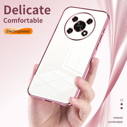 Honor X9 5G Phone Case with Transparent Plating and Fine Hole Design: Crystal Clear & Scratch-Resistant