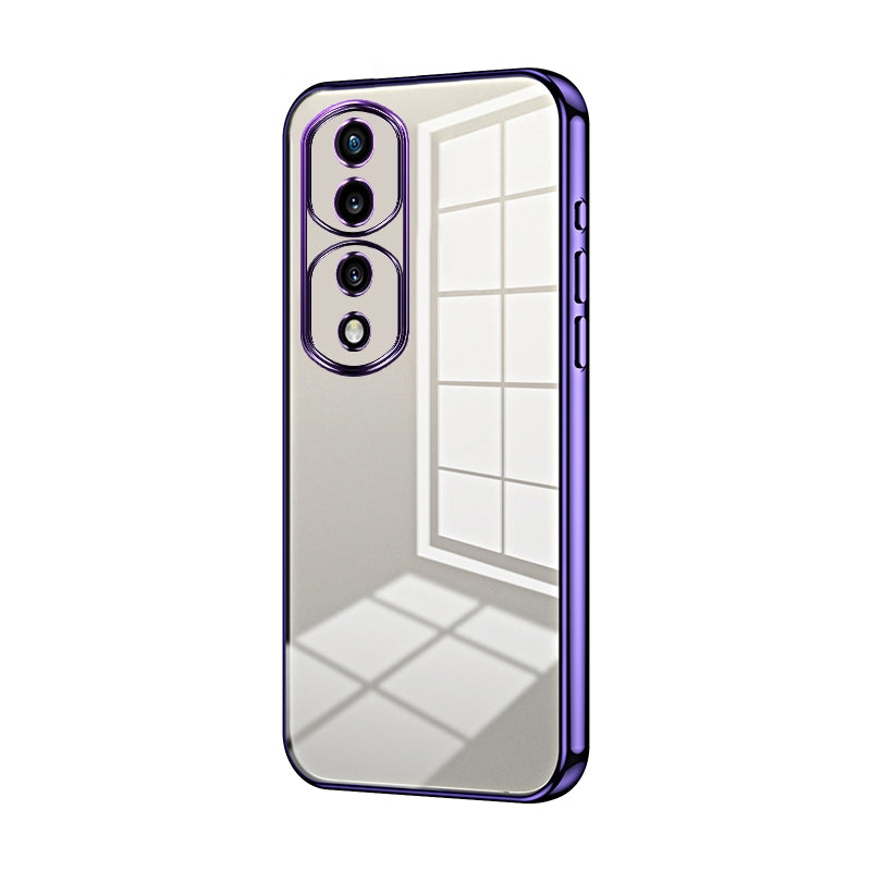 Honor 70 Pro+ Phone Case with Transparent Plating and Fine Hole Design: Crystal Clear & Scratch-Resistant