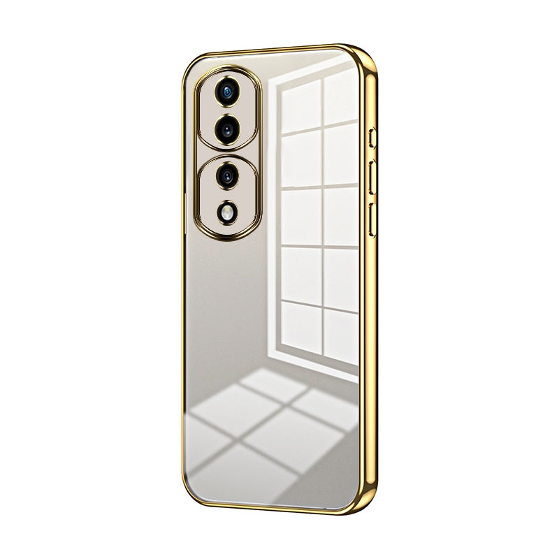 Honor 70 Pro+ Phone Case with Transparent Plating and Fine Hole Design: Crystal Clear & Scratch-Resistant