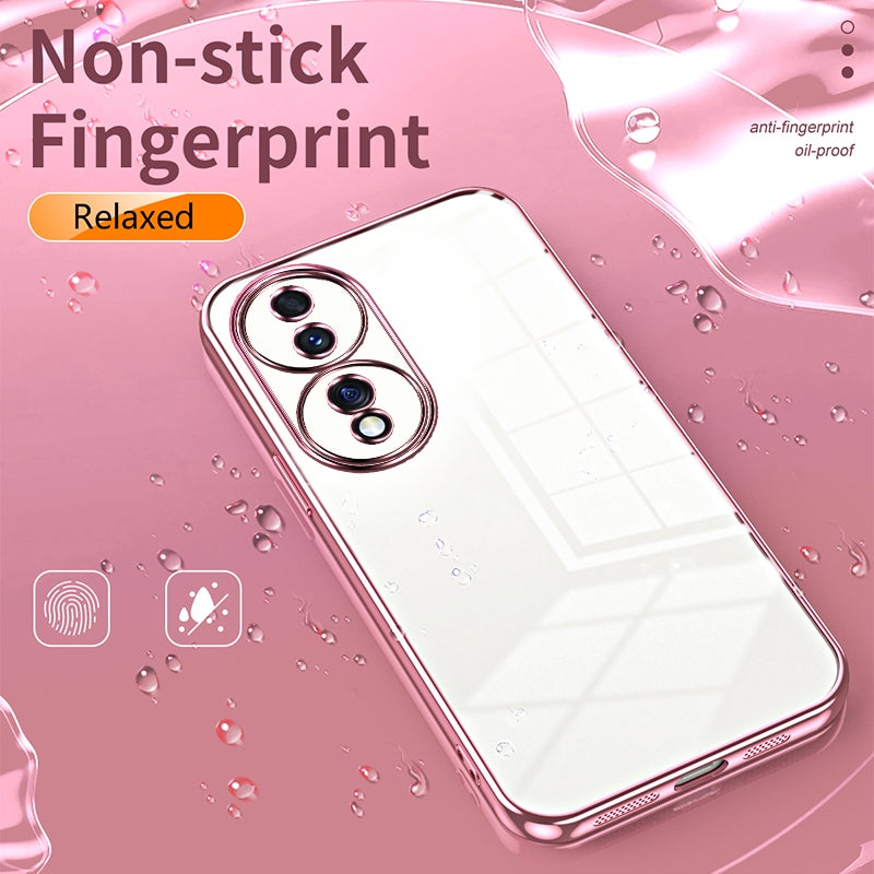 Honor 70 Phone Case with Transparent Plating and Fine Hole Design: Crystal Clear & Scratch-Resistant