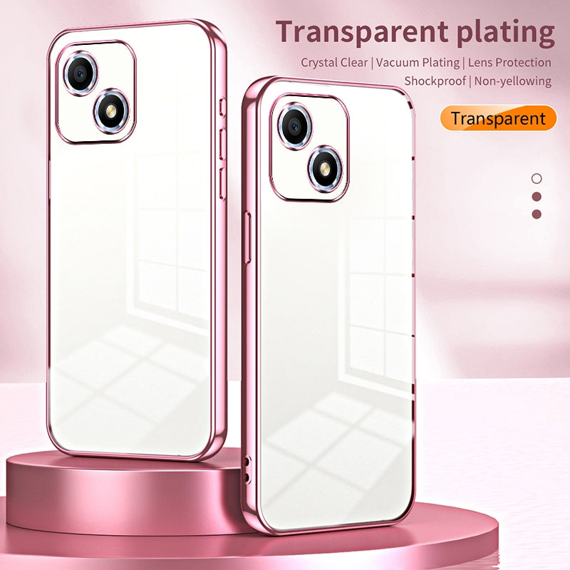 Honor Play 30 Phone Case with Transparent Plating and Fine Hole Design: Crystal Clear & Scratch-Resistant