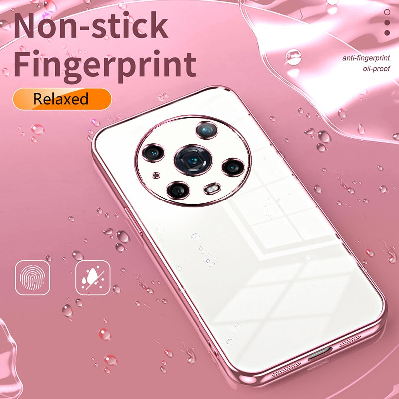 Honor Magic4 Pro Phone Case with Transparent Plating and Fine Hole Design: Crystal Clear & Scratch-Resistant