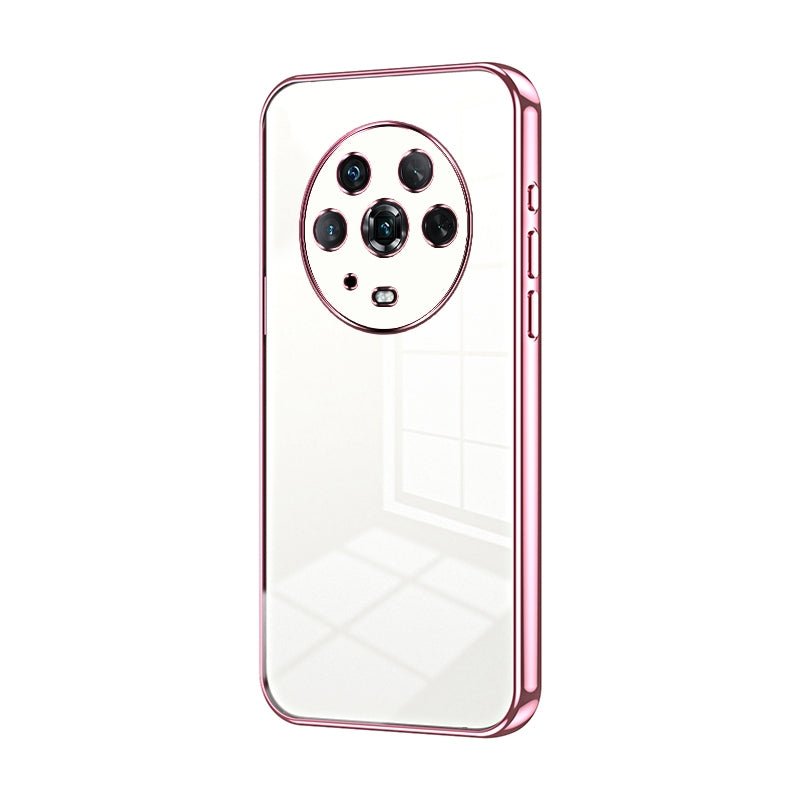 Honor Magic4 Phone Case with Transparent Plating and Fine Hole Design: Crystal Clear & Scratch-Resistant