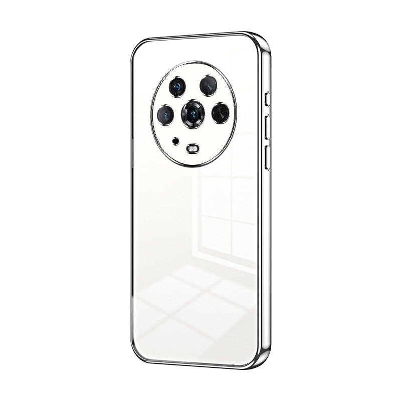 Honor Magic4 Phone Case with Transparent Plating and Fine Hole Design: Crystal Clear & Scratch-Resistant