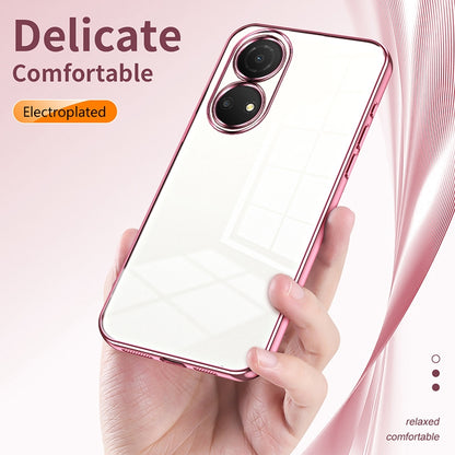 Honor Play 30 Plus Phone Case with Transparent Plating and Fine Hole Design: Crystal Clear & Scratch-Resistant