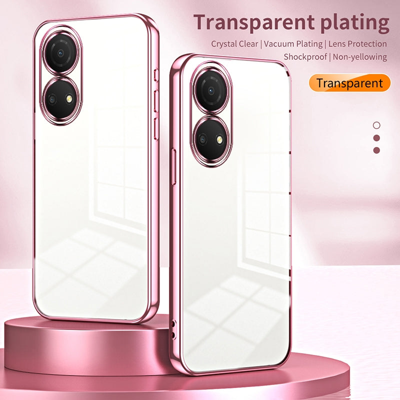 Honor Play 30 Plus Phone Case with Transparent Plating and Fine Hole Design: Crystal Clear & Scratch-Resistant