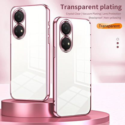 Honor Play 30 Plus Phone Case with Transparent Plating and Fine Hole Design: Crystal Clear & Scratch-Resistant