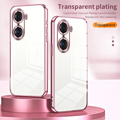 Honor 60 Pro Phone Case with Transparent Plating and Fine Hole Design: Crystal Clear & Scratch-Resistant