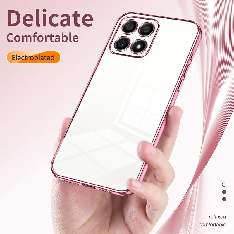 Honor X30i Phone Case with Transparent Plating and Fine Hole Design: Crystal Clear & Scratch-Resistant