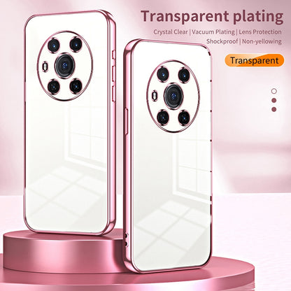 Honor Magic3 Phone Case with Transparent Plating and Fine Hole Design: Crystal Clear & Scratch-Resistant