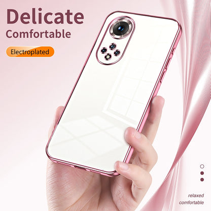 Honor 50 Pro Phone Case with Transparent Plating and Fine Hole Design: Crystal Clear & Scratch-Resistant