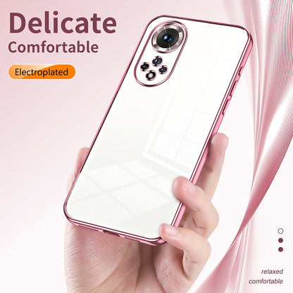 Honor 50 Phone Case with Transparent Plating and Fine Hole Design: Crystal Clear & Scratch-Resistant