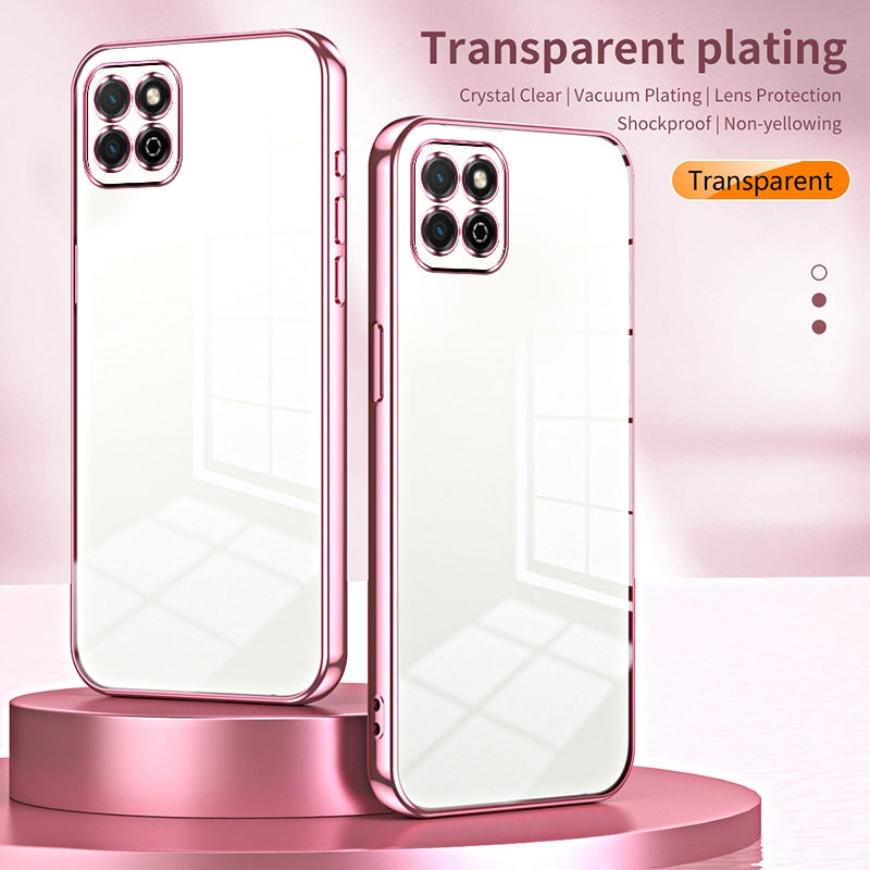 Honor Play 20 4G Phone Case with Transparent Plating and Fine Hole Design: Crystal Clear & Scratch-Resistant