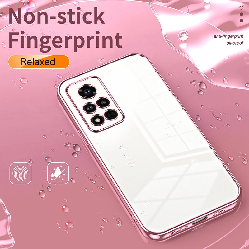 Honor V40 Phone Case with Transparent Plating and Fine Hole Design: Crystal Clear & Scratch-Resistant