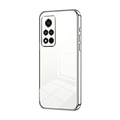 Honor V40 Phone Case with Transparent Plating and Fine Hole Design: Crystal Clear & Scratch-Resistant