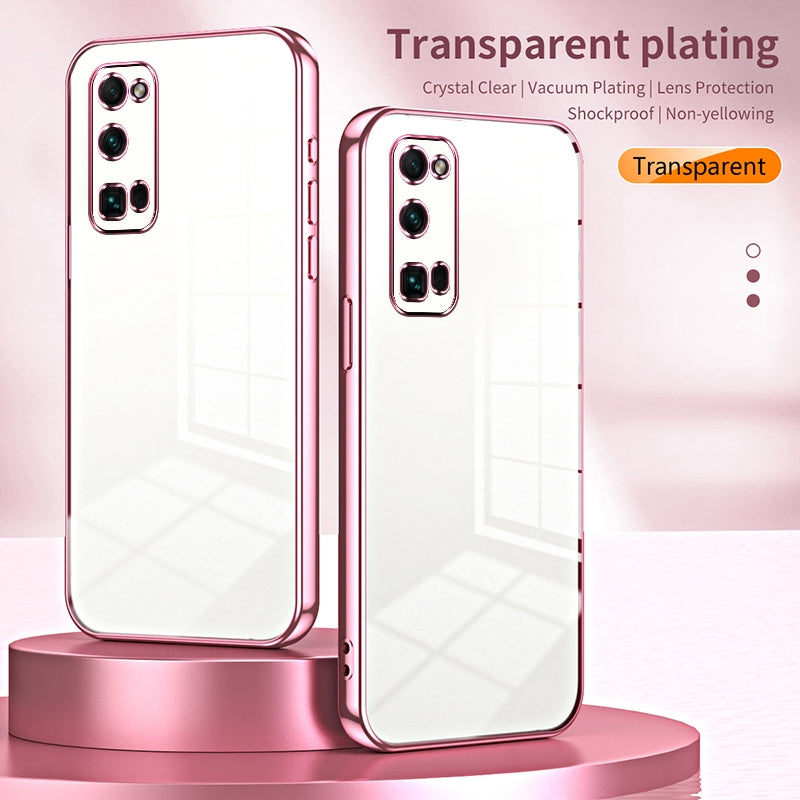 Honor 30 Pro Phone Case with Transparent Plating and Fine Hole Design: Crystal Clear & Scratch-Resistant