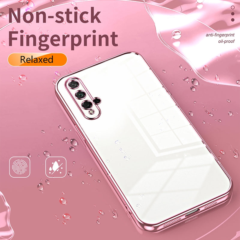 Honor 20 Phone Case with Transparent Plating and Fine Hole Design: Crystal Clear & Scratch-Resistant