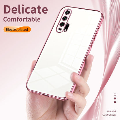 Honor 20 Pro Phone Case with Transparent Plating and Fine Hole Design: Crystal Clear & Scratch-Resistant