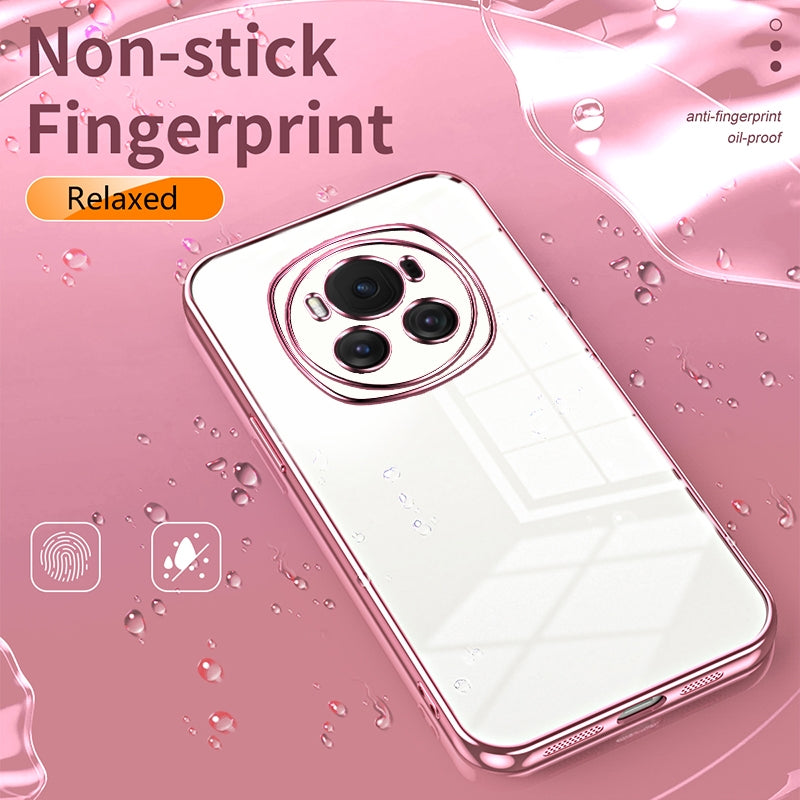 Honor Magic6 Phone Case with Transparent Plating and Fine Hole Design: Crystal Clear & Scratch-Resistant