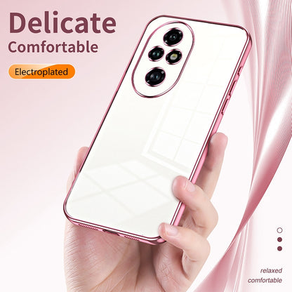 Honor 200 Pro Phone Case with Transparent Plating and Fine Hole Design: Crystal Clear & Scratch-Resistant