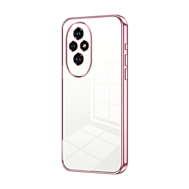 Honor 200 Phone Case with Transparent Plating and Fine Hole Design: Crystal Clear & Scratch-Resistant