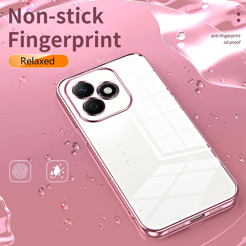 Honor X60i Phone Case with Transparent Plating and Fine Hole Design: Crystal Clear & Scratch-Resistant