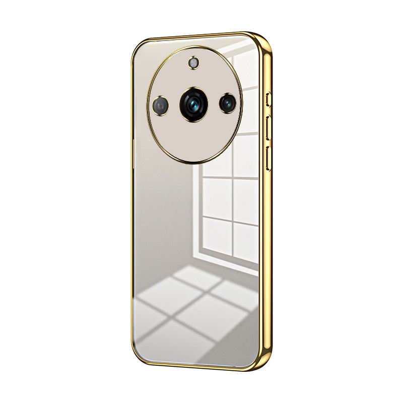 Realme 11 Pro+ Phone Case with Transparent Plating and Fine Hole Design: Crystal Clear & Scratch-Resistant