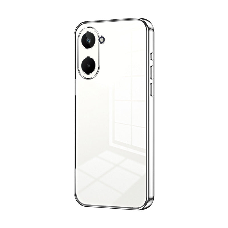 Realme 10 Pro 5G Phone Case with Transparent Plating and Fine Hole Design: Crystal Clear & Scratch-Resistant