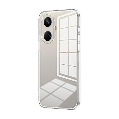 Realme 10 Pro+ Phone Case with Transparent Plating and Fine Hole Design: Crystal Clear & Scratch-Resistant