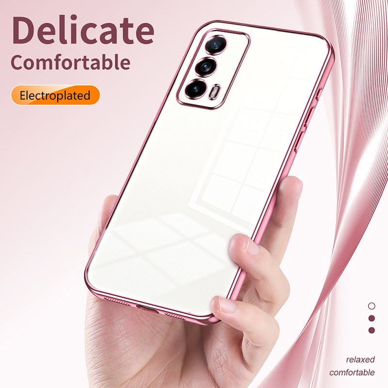 Realme X7 Pro Ultra Phone Case with Transparent Plating and Fine Hole Design: Crystal Clear & Scratch-Resistant