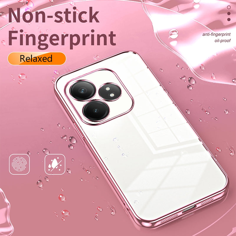 Realme GT Neo6 SE Phone Case with Transparent Plating and Fine Hole Design: Crystal Clear & Scratch-Resistant