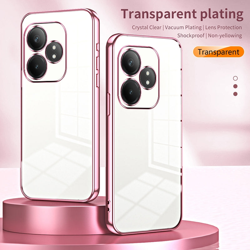 Realme GT Neo6 SE Phone Case with Transparent Plating and Fine Hole Design: Crystal Clear & Scratch-Resistant