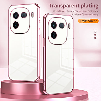 vivo iQOO 12 Pro Phone Case with Transparent Plating and Fine Hole Design: Crystal Clear & Scratch-Resistant