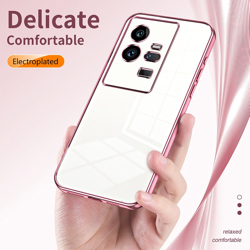 vivo iQOO 11 Pro Phone Case with Transparent Plating and Fine Hole Design: Crystal Clear & Scratch-Resistant