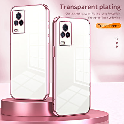 vivo iQOO 7 Phone Case with Transparent Plating and Fine Hole Design: Crystal Clear & Scratch-Resistant