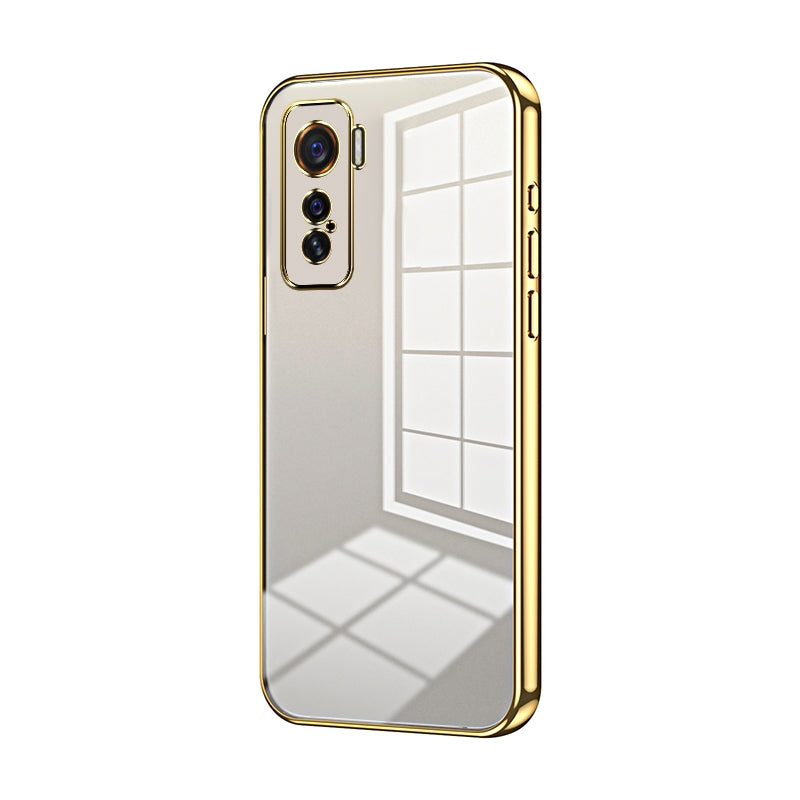 vivo iQOO 5 Phone Case with Transparent Plating and Fine Hole Design: Crystal Clear & Scratch-Resistant