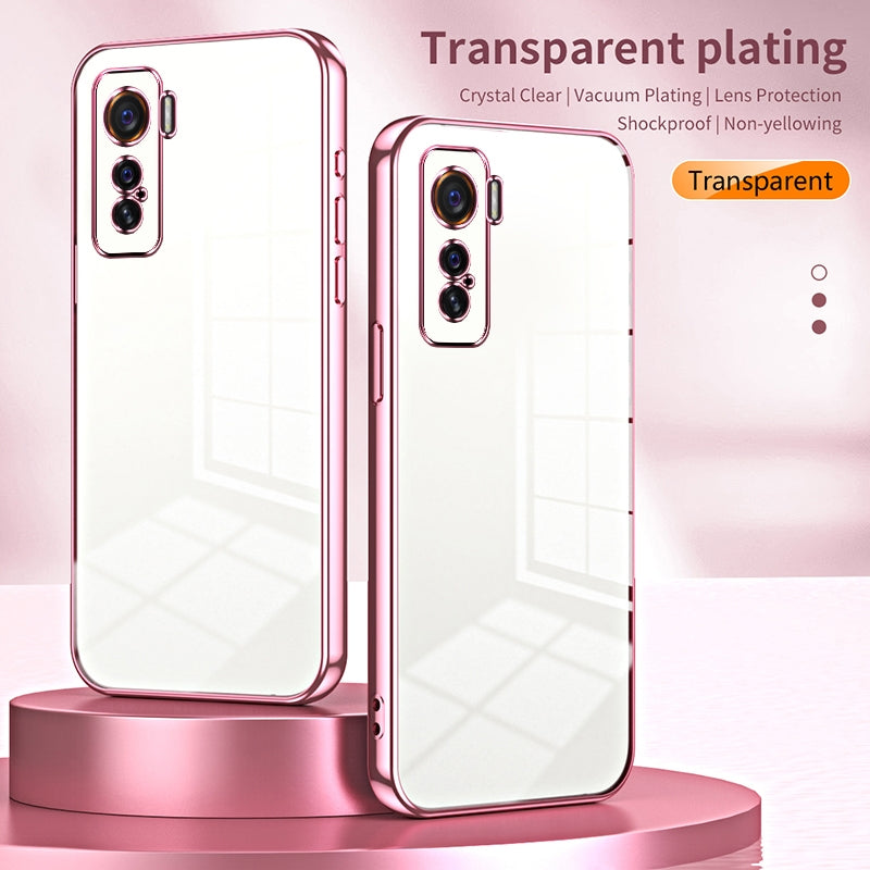 vivo iQOO 5 Phone Case with Transparent Plating and Fine Hole Design: Crystal Clear & Scratch-Resistant