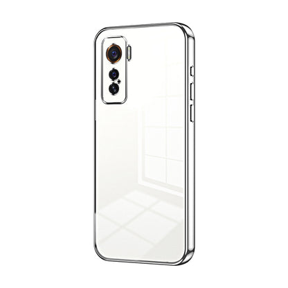 vivo iQOO 5 Phone Case with Transparent Plating and Fine Hole Design: Crystal Clear & Scratch-Resistant