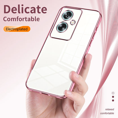 OPPO A2 Phone Case with Transparent Plating and Fine Hole Design: Crystal Clear & Scratch-Resistant