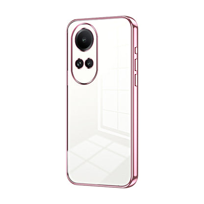 OPPO Reno10 Phone Case with Transparent Plating and Fine Hole Design: Crystal Clear & Scratch-Resistant