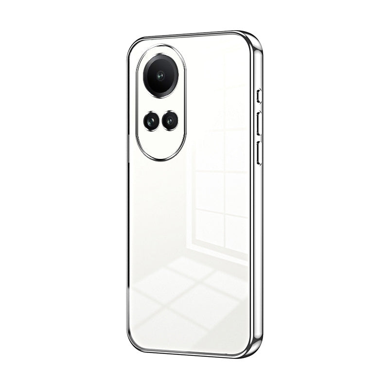 OPPO Reno10 Phone Case with Transparent Plating and Fine Hole Design: Crystal Clear & Scratch-Resistant