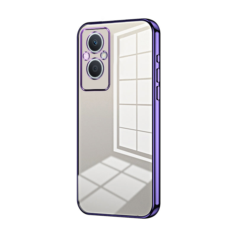 OPPO F21 Pro 5G Phone Case with Transparent Plating and Fine Hole Design: Crystal Clear & Scratch-Resistant
