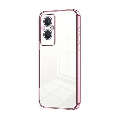 OPPO F21 Pro 5G Phone Case with Transparent Plating and Fine Hole Design: Crystal Clear & Scratch-Resistant