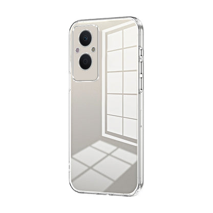 OPPO F21 Pro 5G Phone Case with Transparent Plating and Fine Hole Design: Crystal Clear & Scratch-Resistant