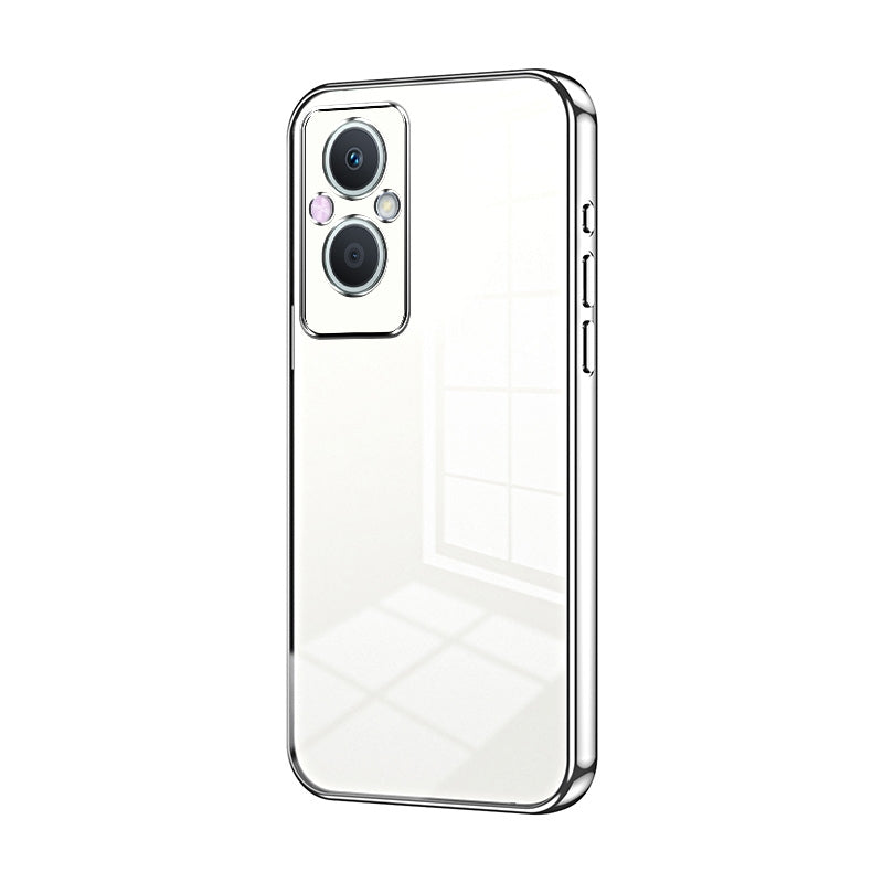 OPPO F21 Pro 5G Phone Case with Transparent Plating and Fine Hole Design: Crystal Clear & Scratch-Resistant
