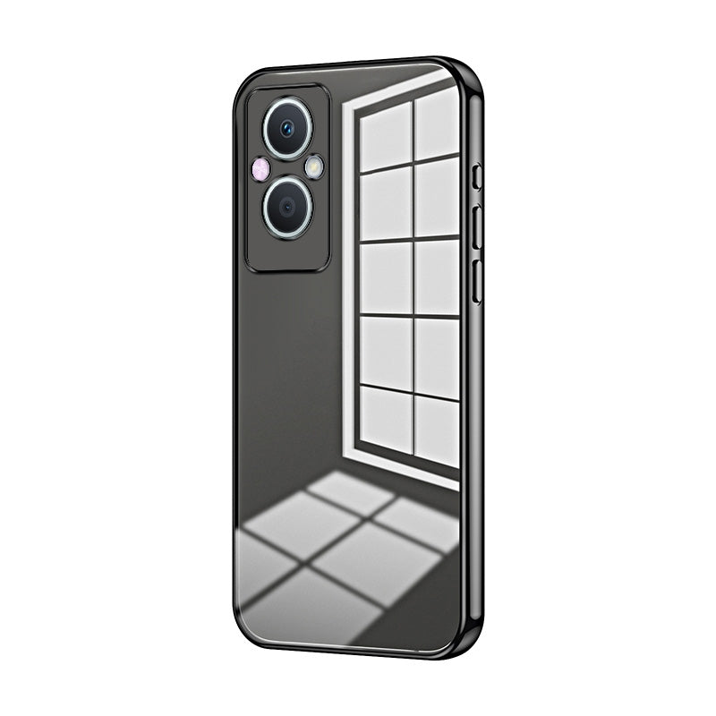 OPPO F21 Pro 5G Phone Case with Transparent Plating and Fine Hole Design: Crystal Clear & Scratch-Resistant