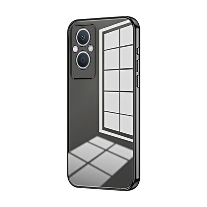 OPPO F21 Pro 5G Phone Case with Transparent Plating and Fine Hole Design: Crystal Clear & Scratch-Resistant